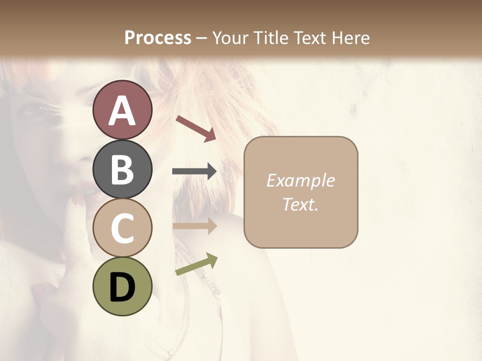 A Woman With Blonde Hair Is Posing For A Picture PowerPoint Template
