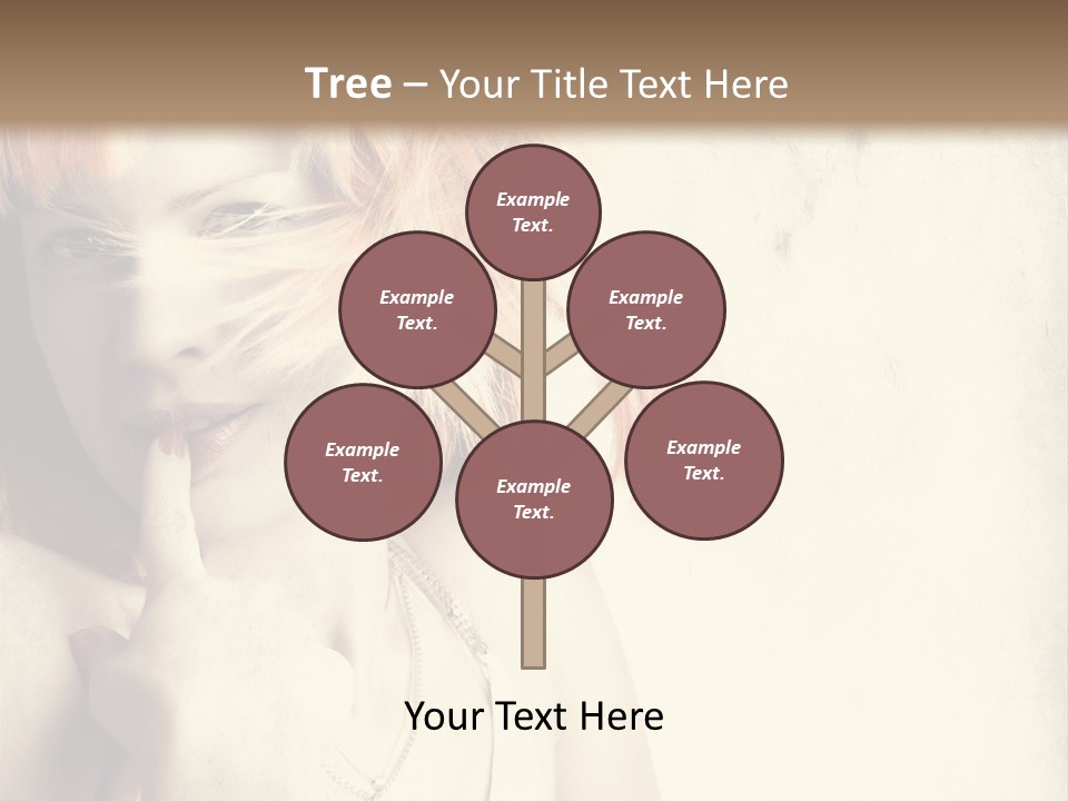 A Woman With Blonde Hair Is Posing For A Picture PowerPoint Template
