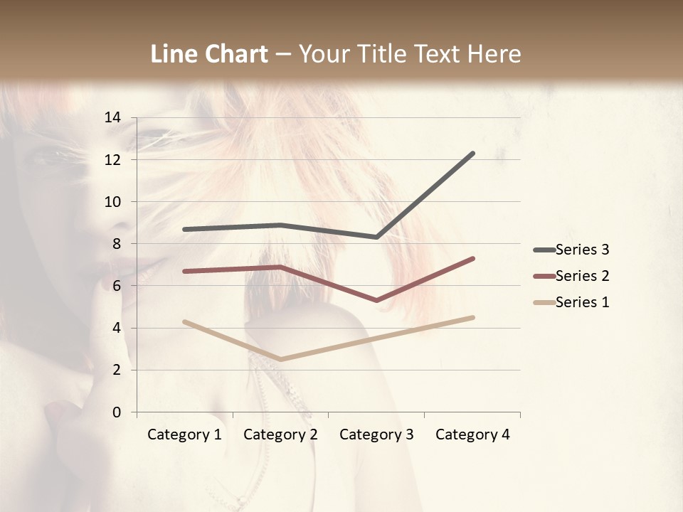 A Woman With Blonde Hair Is Posing For A Picture PowerPoint Template