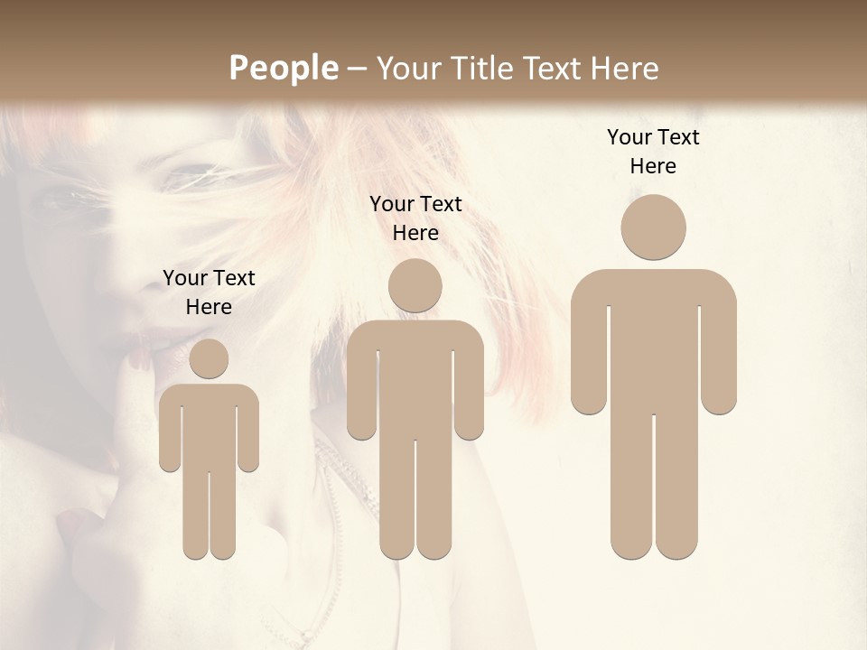 A Woman With Blonde Hair Is Posing For A Picture PowerPoint Template