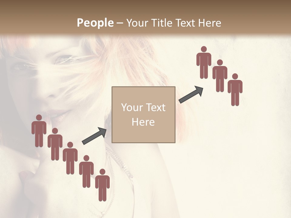 A Woman With Blonde Hair Is Posing For A Picture PowerPoint Template