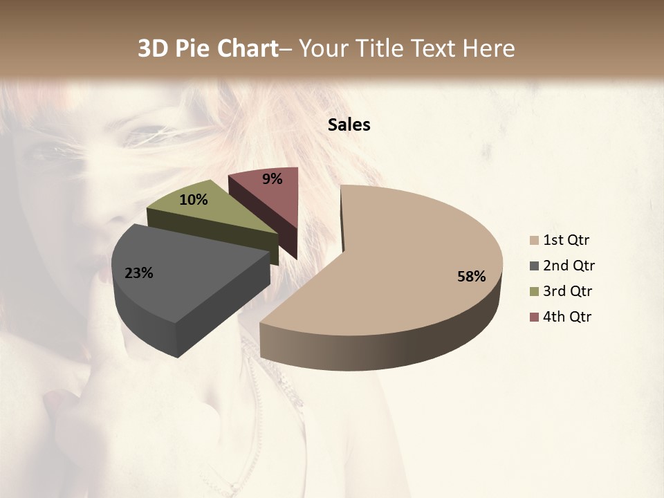 A Woman With Blonde Hair Is Posing For A Picture PowerPoint Template