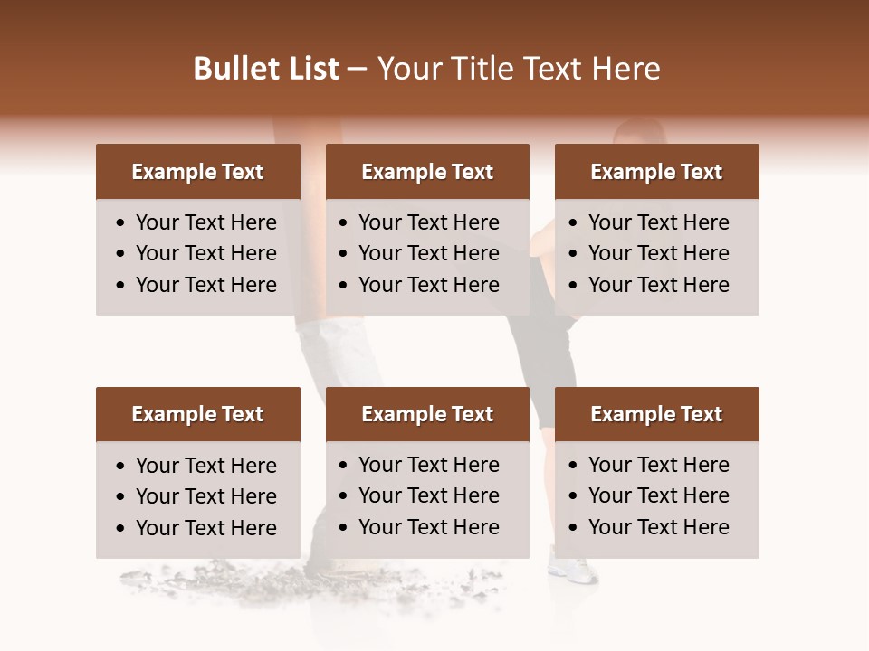 Caucasian Leg Background PowerPoint Template