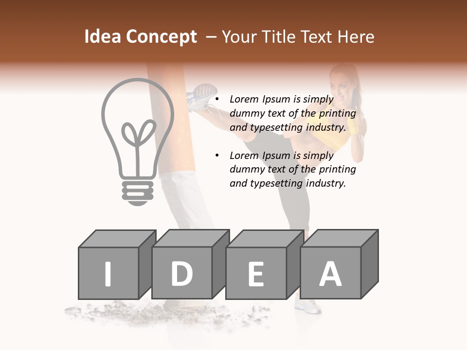 Caucasian Leg Background PowerPoint Template