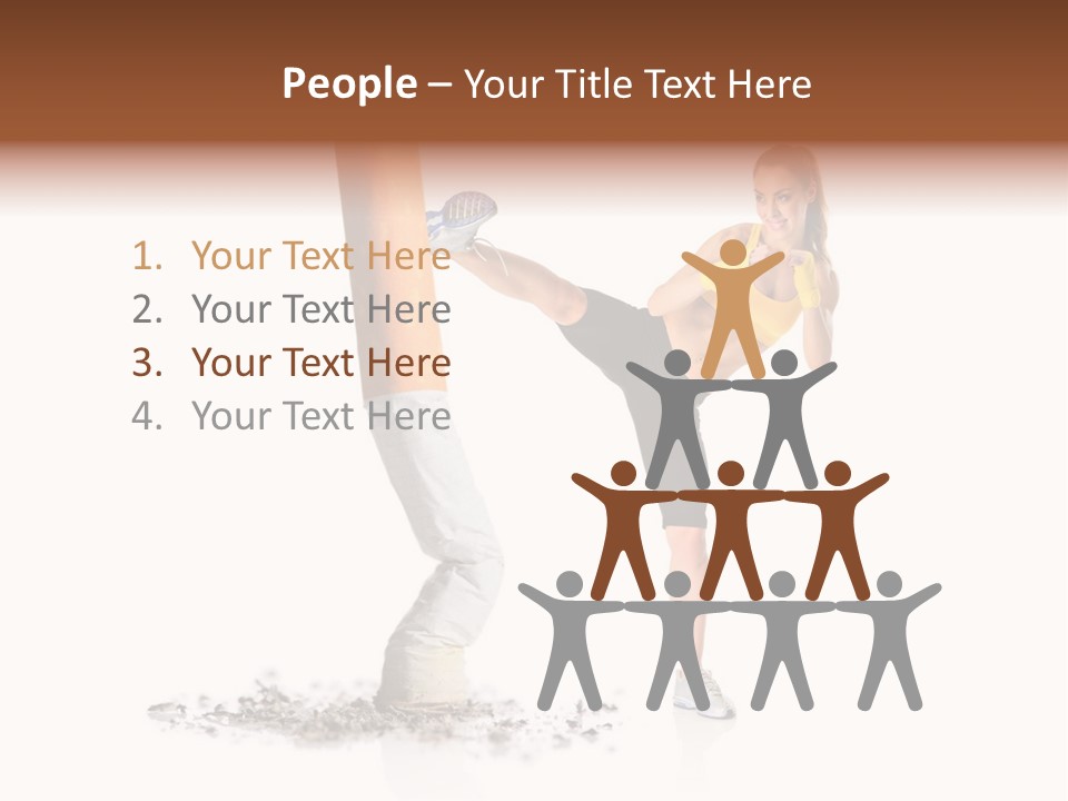 Caucasian Leg Background PowerPoint Template