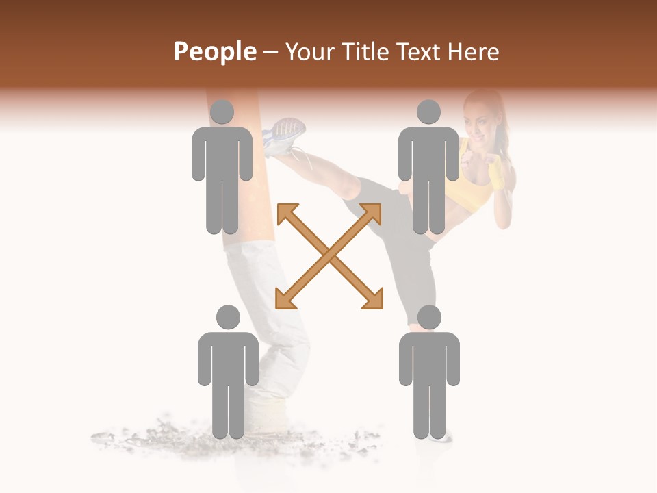 Caucasian Leg Background PowerPoint Template