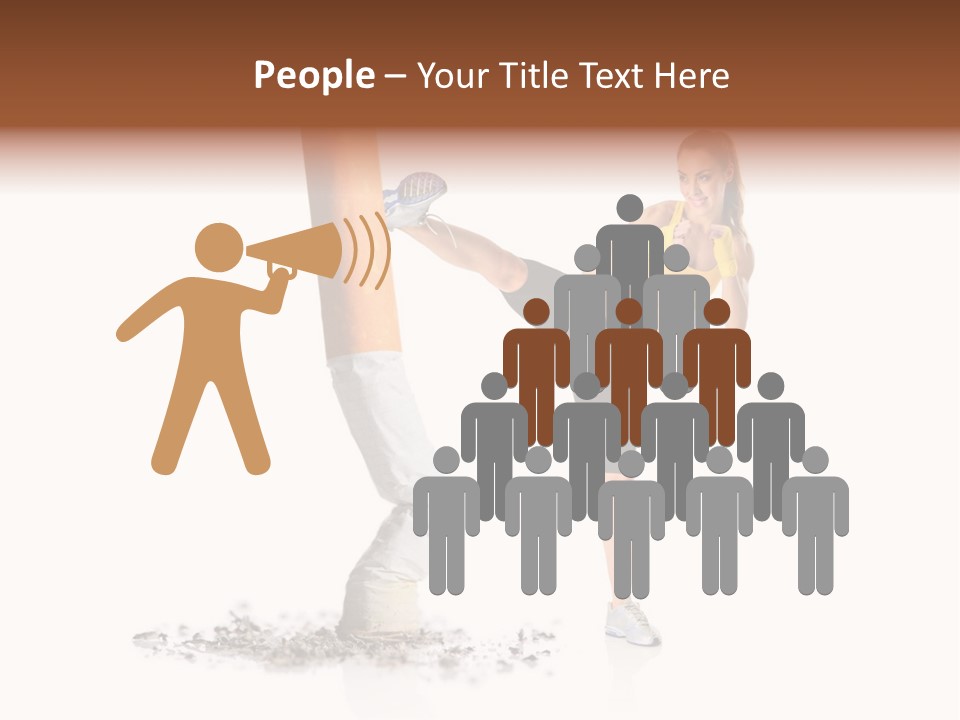 Caucasian Leg Background PowerPoint Template