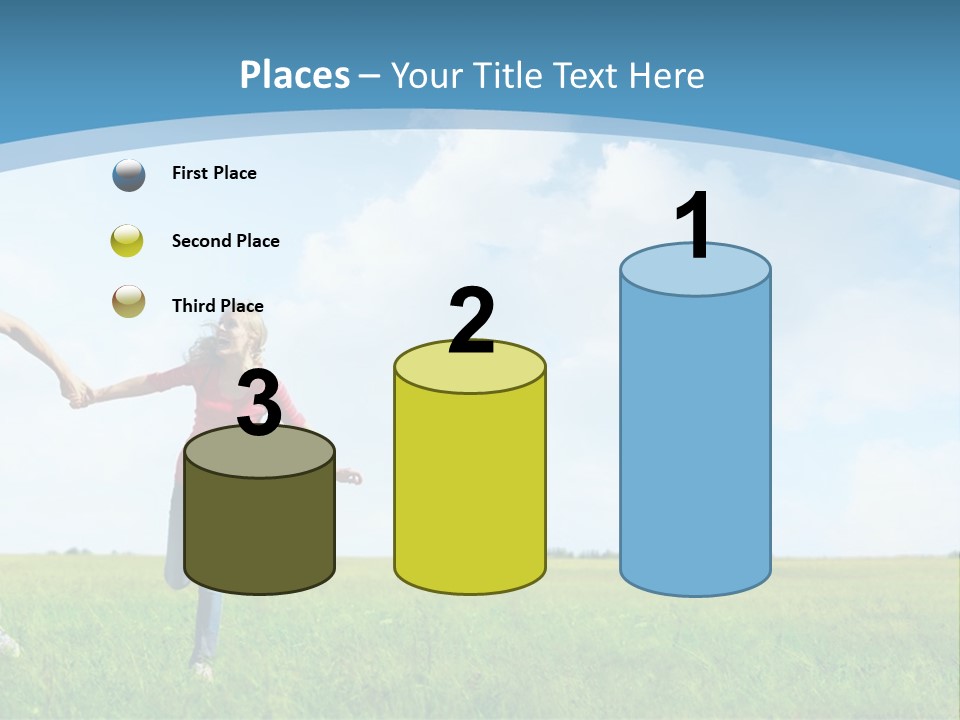 A Man And A Woman Holding Hands In A Field PowerPoint Template