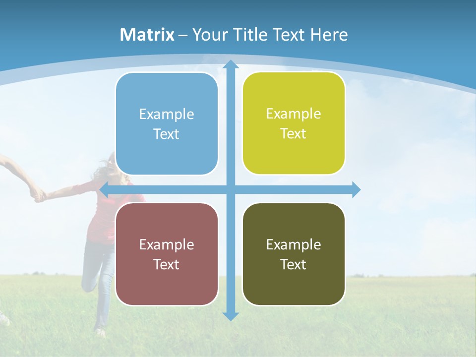 A Man And A Woman Holding Hands In A Field PowerPoint Template
