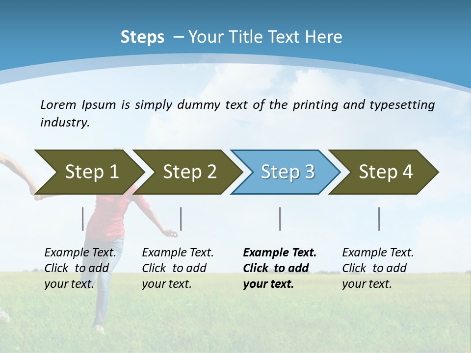 A Man And A Woman Holding Hands In A Field PowerPoint Template