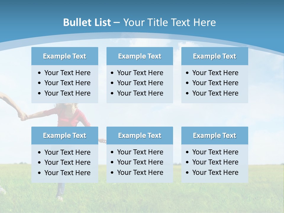 A Man And A Woman Holding Hands In A Field PowerPoint Template