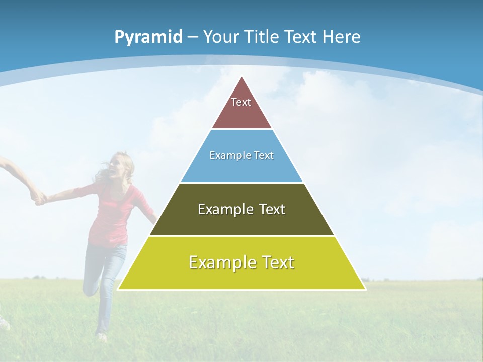 A Man And A Woman Holding Hands In A Field PowerPoint Template