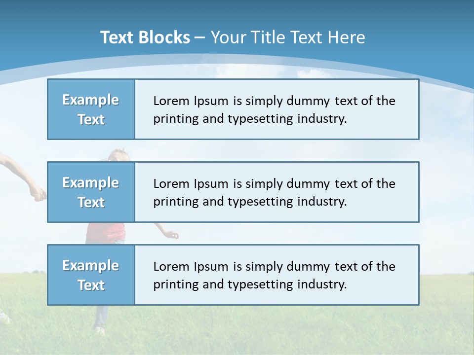 A Man And A Woman Holding Hands In A Field PowerPoint Template