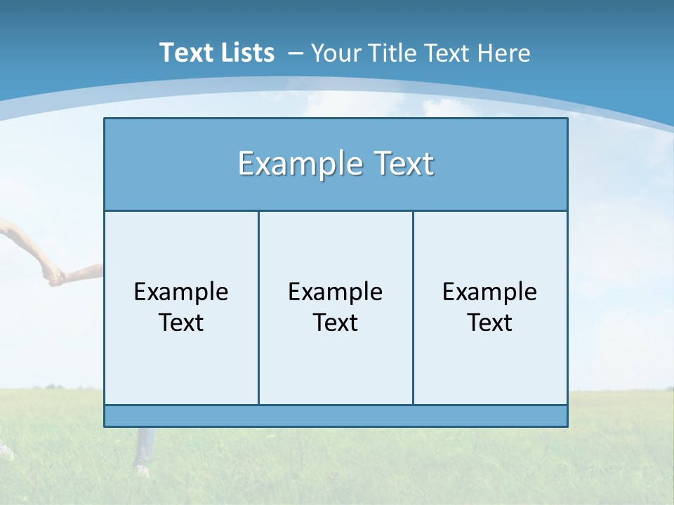 A Man And A Woman Holding Hands In A Field PowerPoint Template