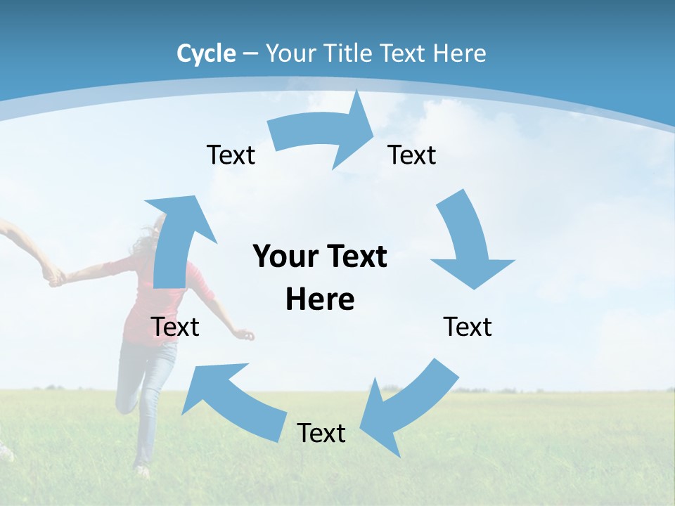A Man And A Woman Holding Hands In A Field PowerPoint Template