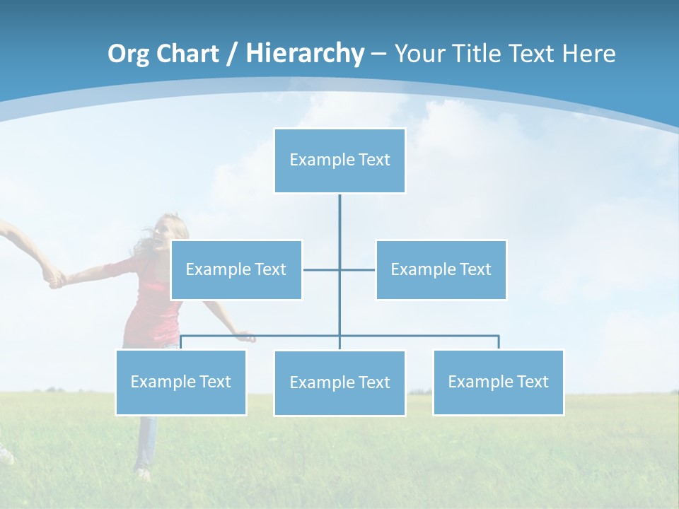 A Man And A Woman Holding Hands In A Field PowerPoint Template