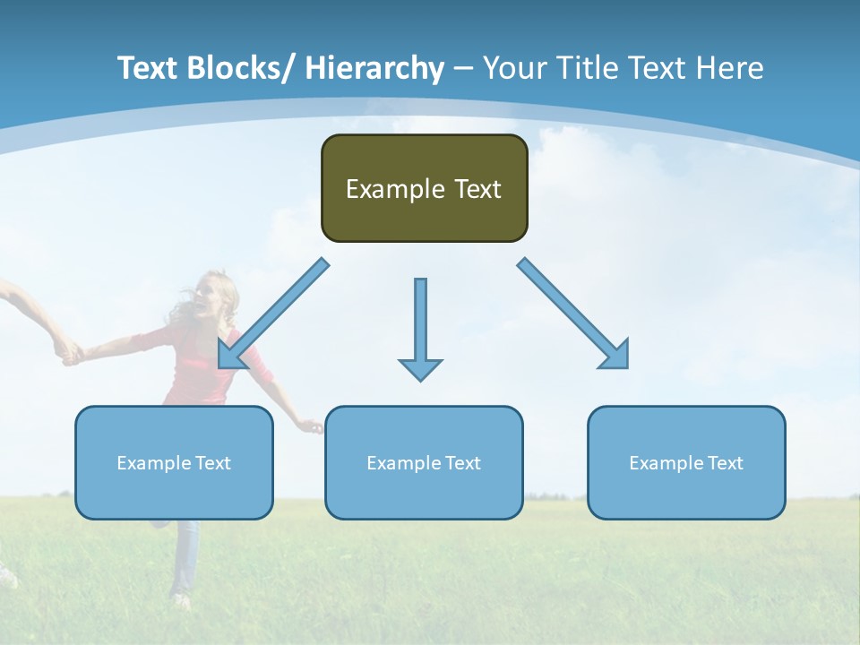 A Man And A Woman Holding Hands In A Field PowerPoint Template