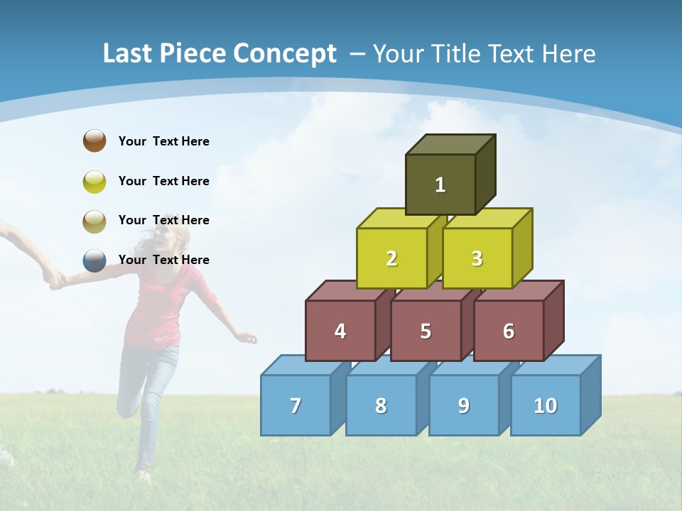 A Man And A Woman Holding Hands In A Field PowerPoint Template