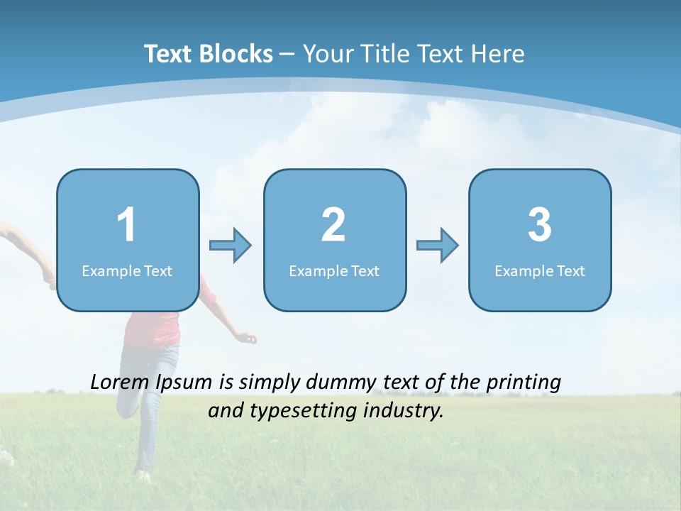 A Man And A Woman Holding Hands In A Field PowerPoint Template