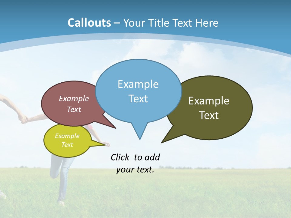 A Man And A Woman Holding Hands In A Field PowerPoint Template