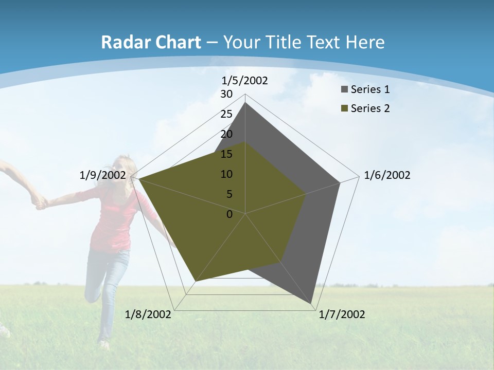 A Man And A Woman Holding Hands In A Field PowerPoint Template