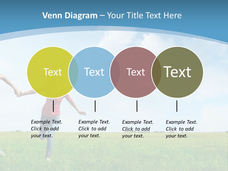 A Man And A Woman Holding Hands In A Field PowerPoint Template