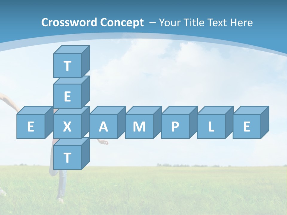 A Man And A Woman Holding Hands In A Field PowerPoint Template