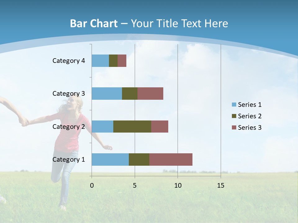 A Man And A Woman Holding Hands In A Field PowerPoint Template