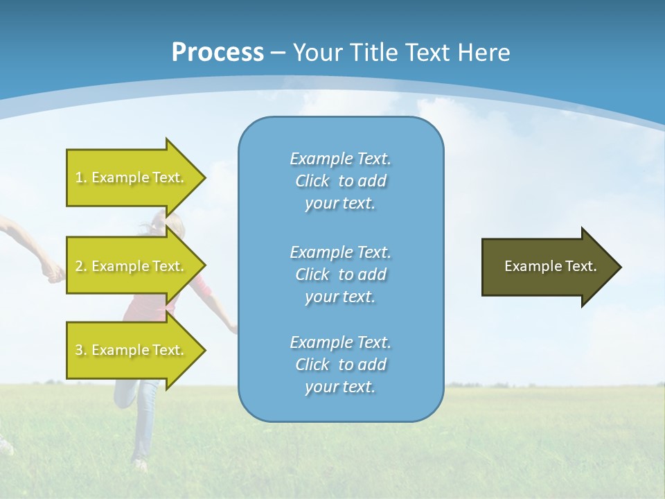 A Man And A Woman Holding Hands In A Field PowerPoint Template