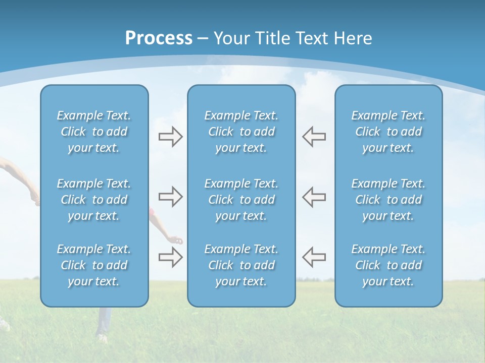 A Man And A Woman Holding Hands In A Field PowerPoint Template