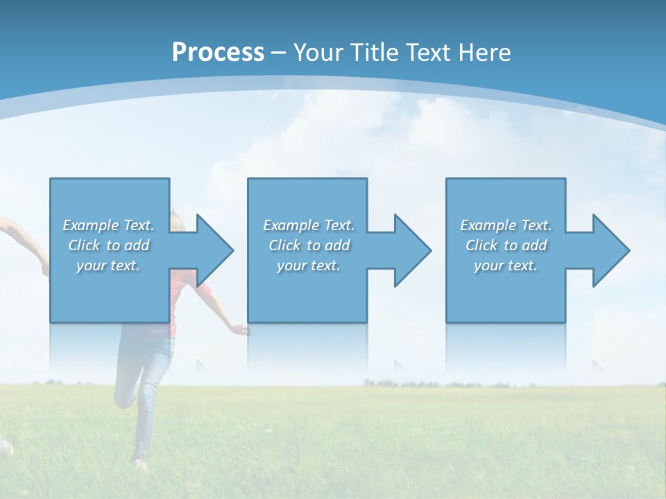 A Man And A Woman Holding Hands In A Field PowerPoint Template