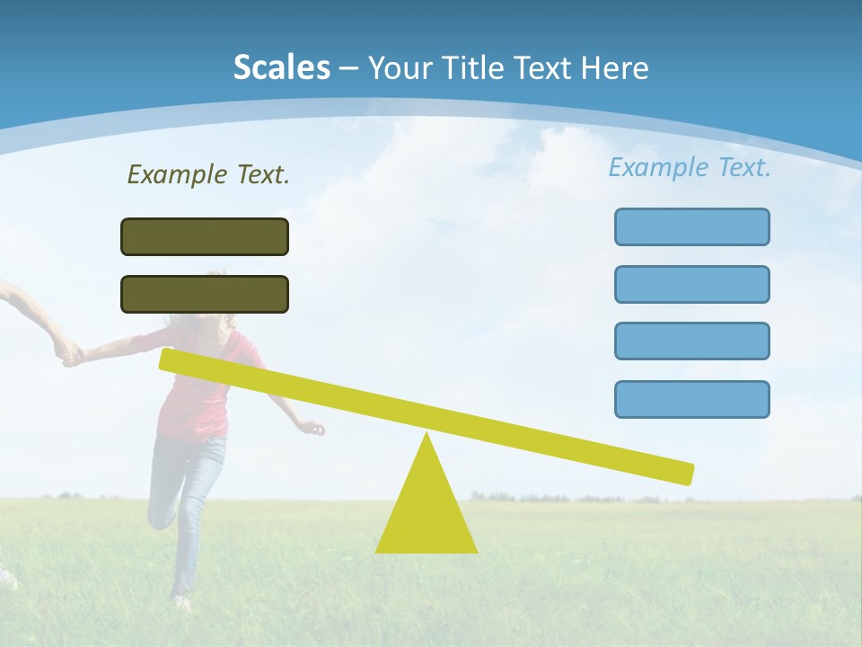 A Man And A Woman Holding Hands In A Field PowerPoint Template