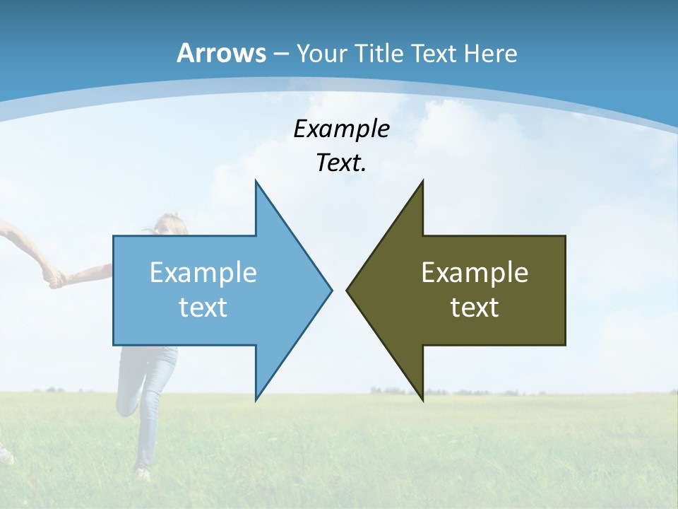 A Man And A Woman Holding Hands In A Field PowerPoint Template