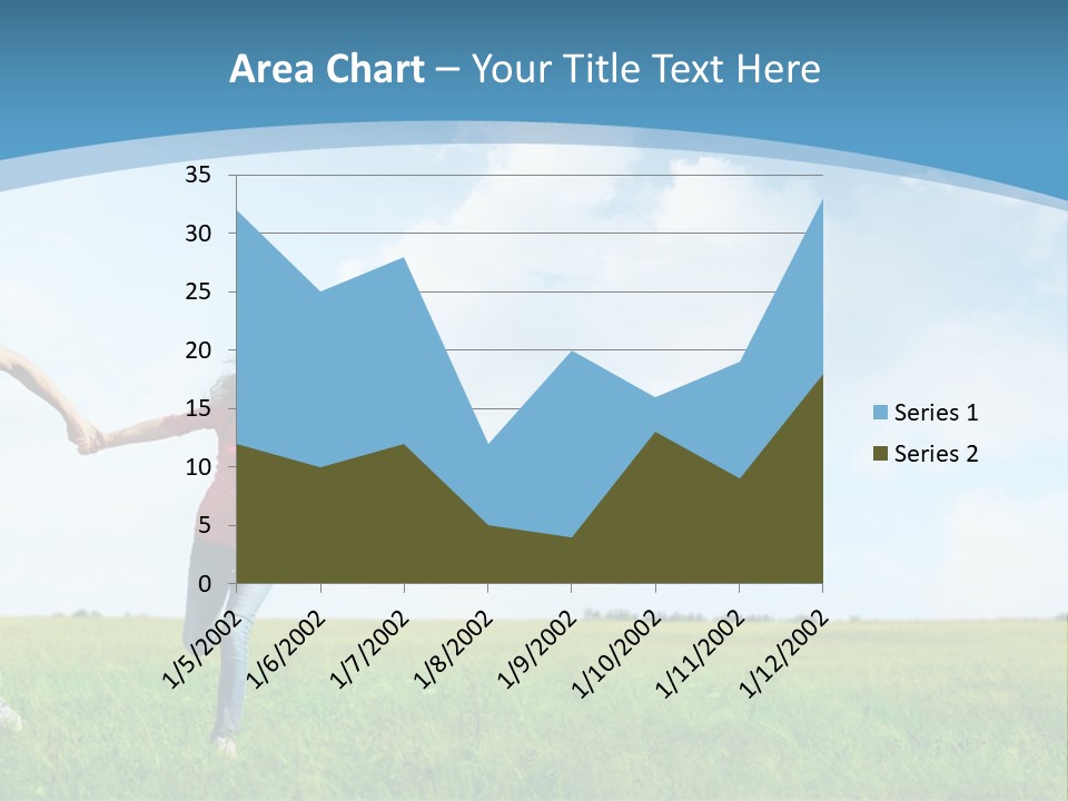 A Man And A Woman Holding Hands In A Field PowerPoint Template