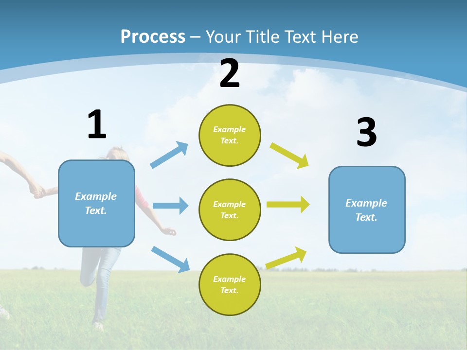 A Man And A Woman Holding Hands In A Field PowerPoint Template