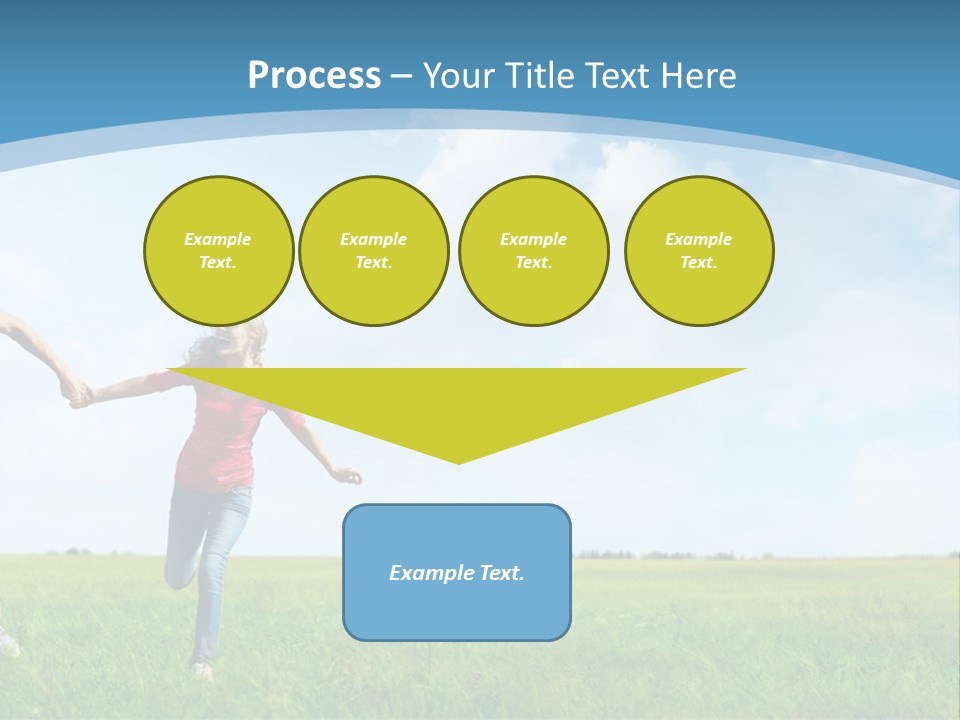 A Man And A Woman Holding Hands In A Field PowerPoint Template