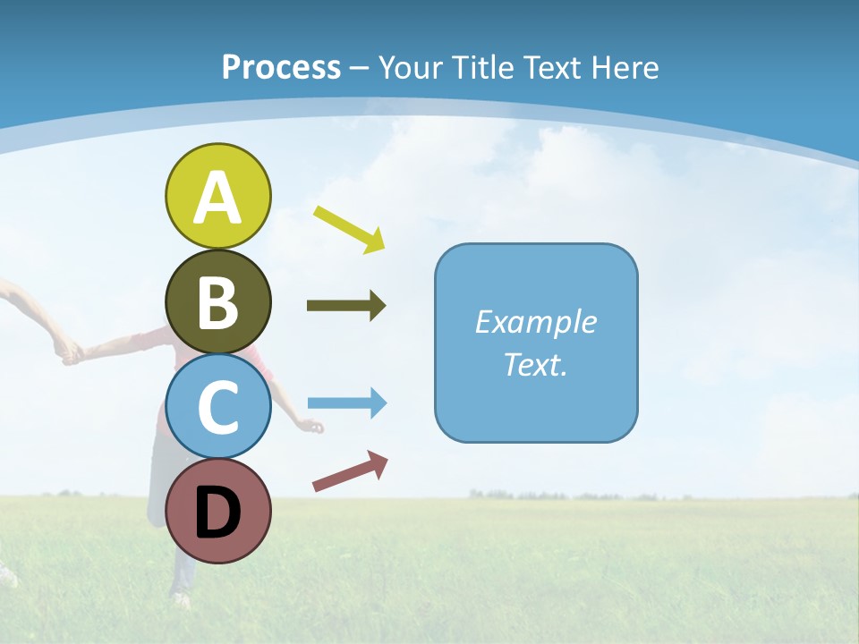 A Man And A Woman Holding Hands In A Field PowerPoint Template