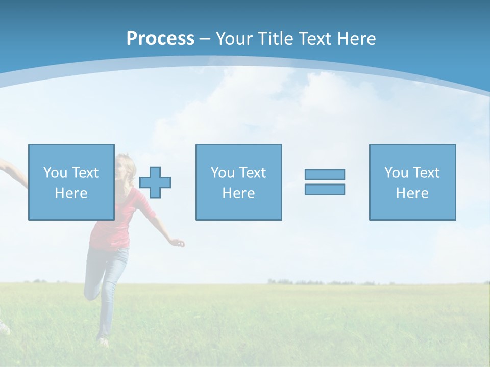 A Man And A Woman Holding Hands In A Field PowerPoint Template