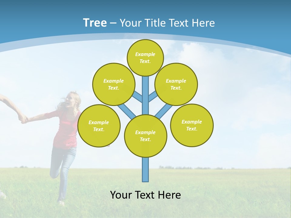 A Man And A Woman Holding Hands In A Field PowerPoint Template