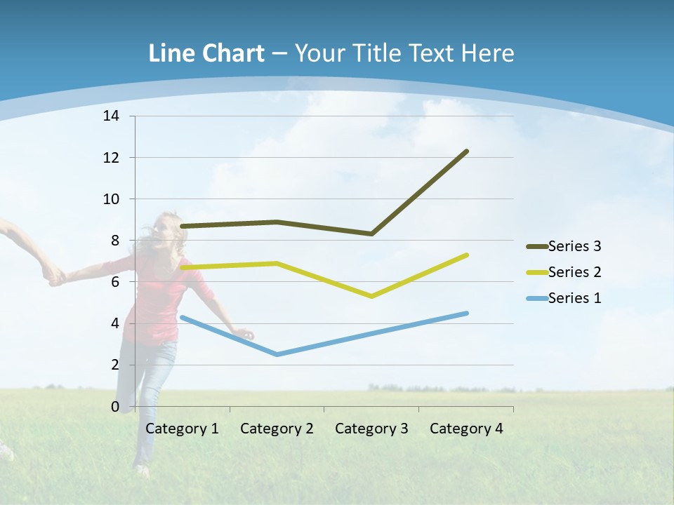 A Man And A Woman Holding Hands In A Field PowerPoint Template