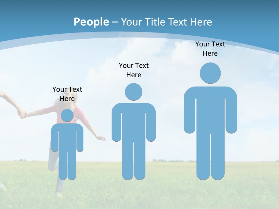 A Man And A Woman Holding Hands In A Field PowerPoint Template