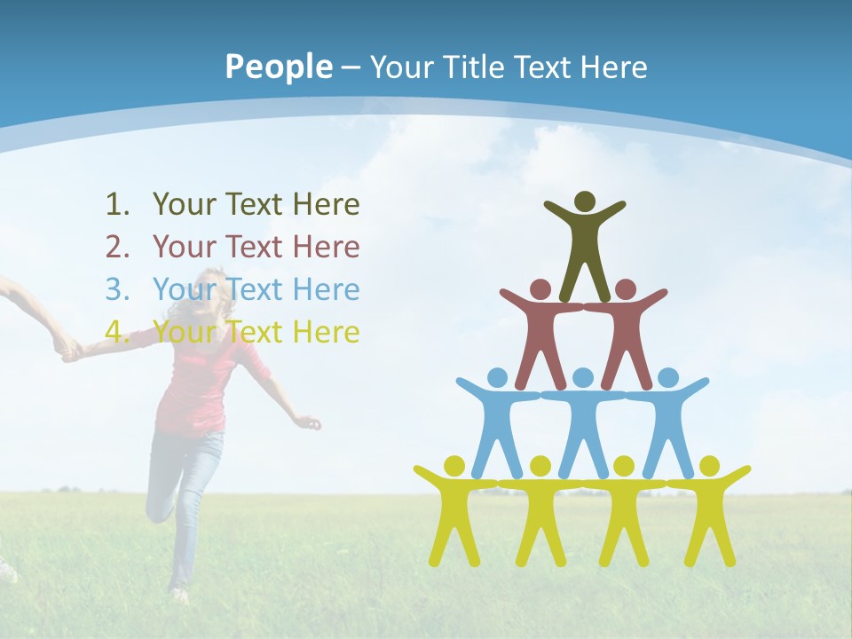 A Man And A Woman Holding Hands In A Field PowerPoint Template