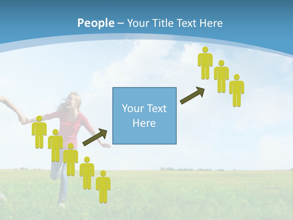 A Man And A Woman Holding Hands In A Field PowerPoint Template