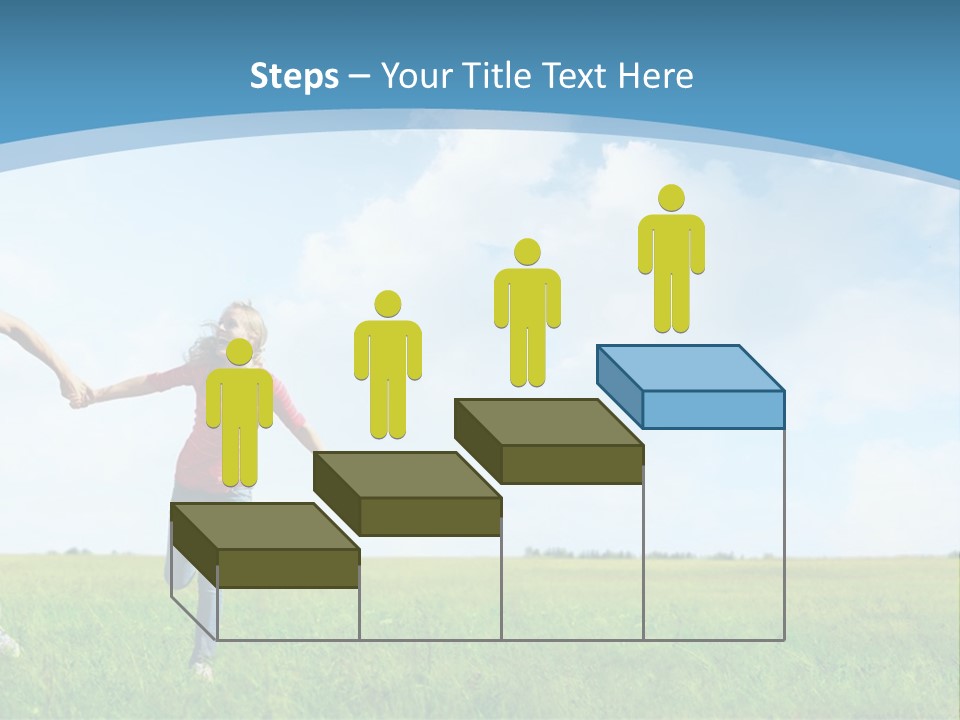 A Man And A Woman Holding Hands In A Field PowerPoint Template