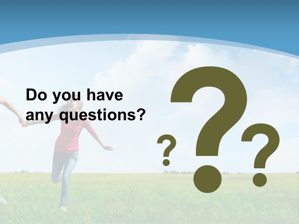 A Man And A Woman Holding Hands In A Field PowerPoint Template