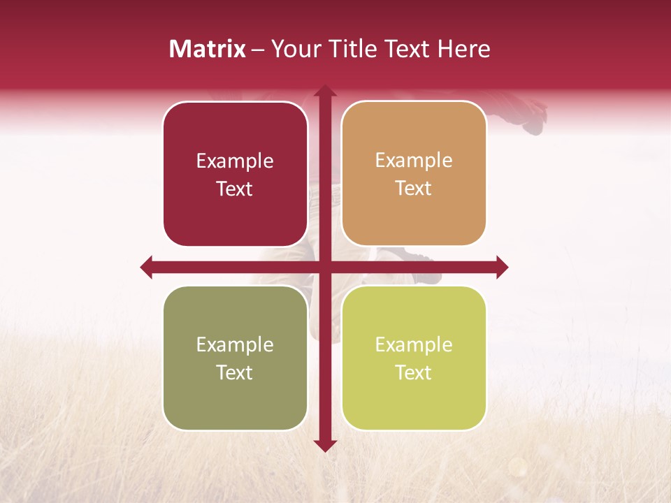 A Woman Jumping In The Air In A Field PowerPoint Template