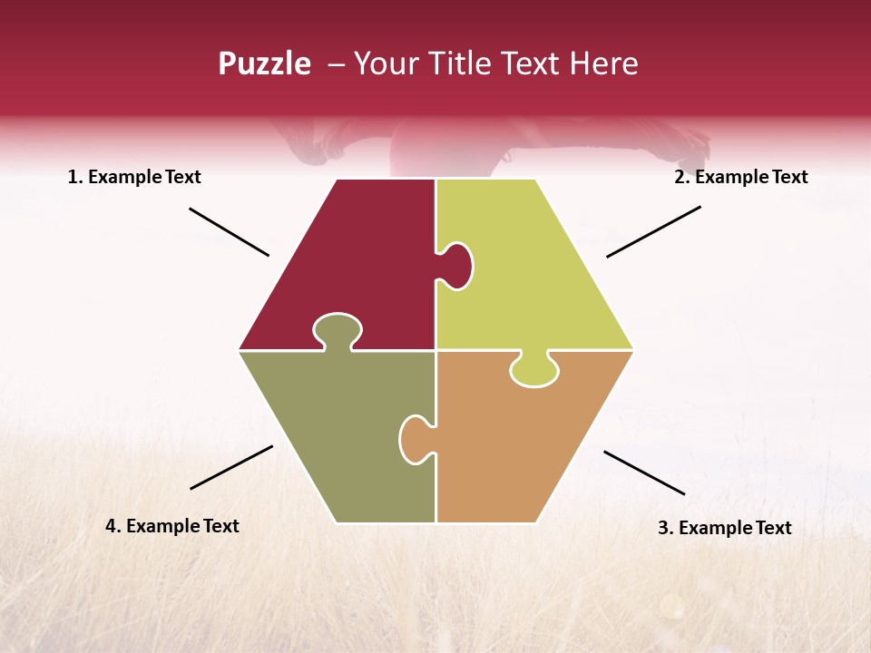 A Woman Jumping In The Air In A Field PowerPoint Template