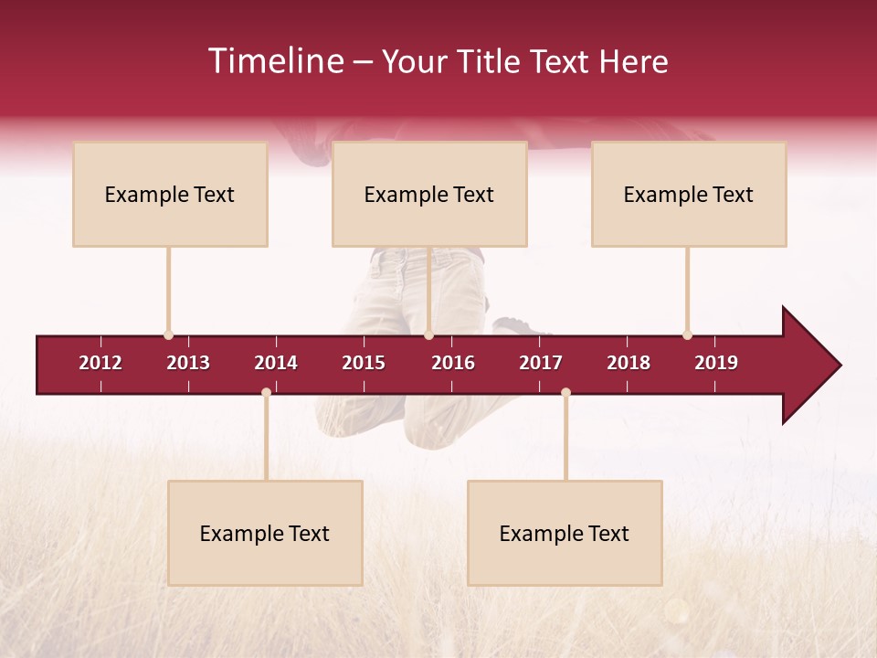 A Woman Jumping In The Air In A Field PowerPoint Template