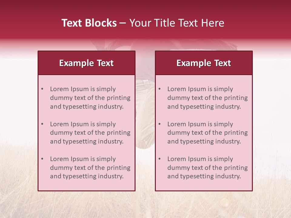 A Woman Jumping In The Air In A Field PowerPoint Template