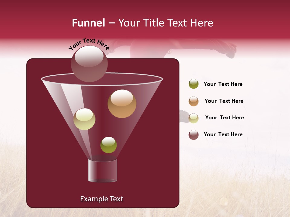 A Woman Jumping In The Air In A Field PowerPoint Template